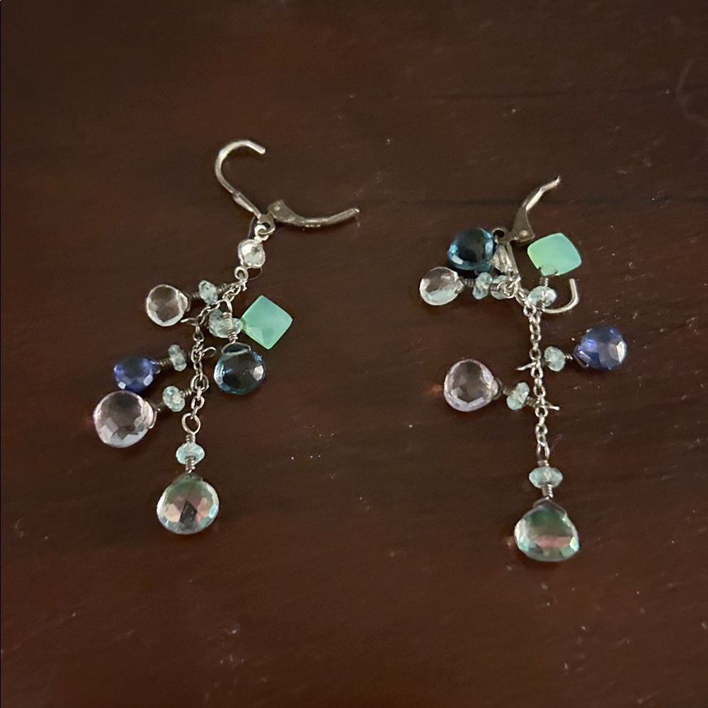 Jes Maharray style Sundance drop gem earrings